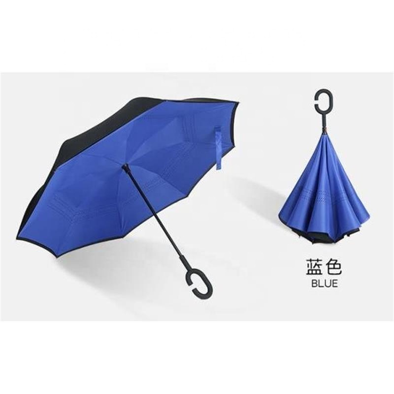 ChenHua double layers pongee fabric reverse umbrella