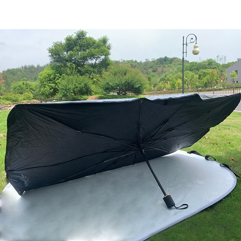 Polyester Portable Uv Protection Hail Protection Car Windshield Sun Shade Umbrella Foldable