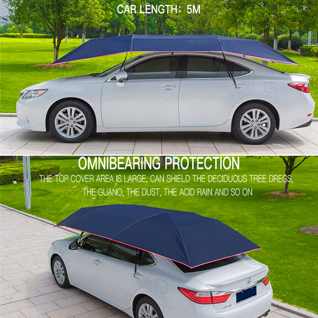 Semi-automatic Car Umbrella New Design for Car Sunclose Anti Dust and UV Ray Multi-function Car Umbrella