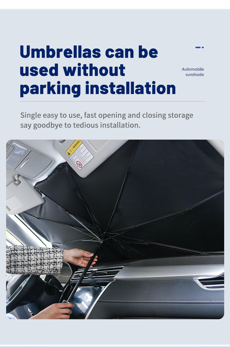 convenient heat resistance portable retractable front window car sunshades sun shade windshield umbrella