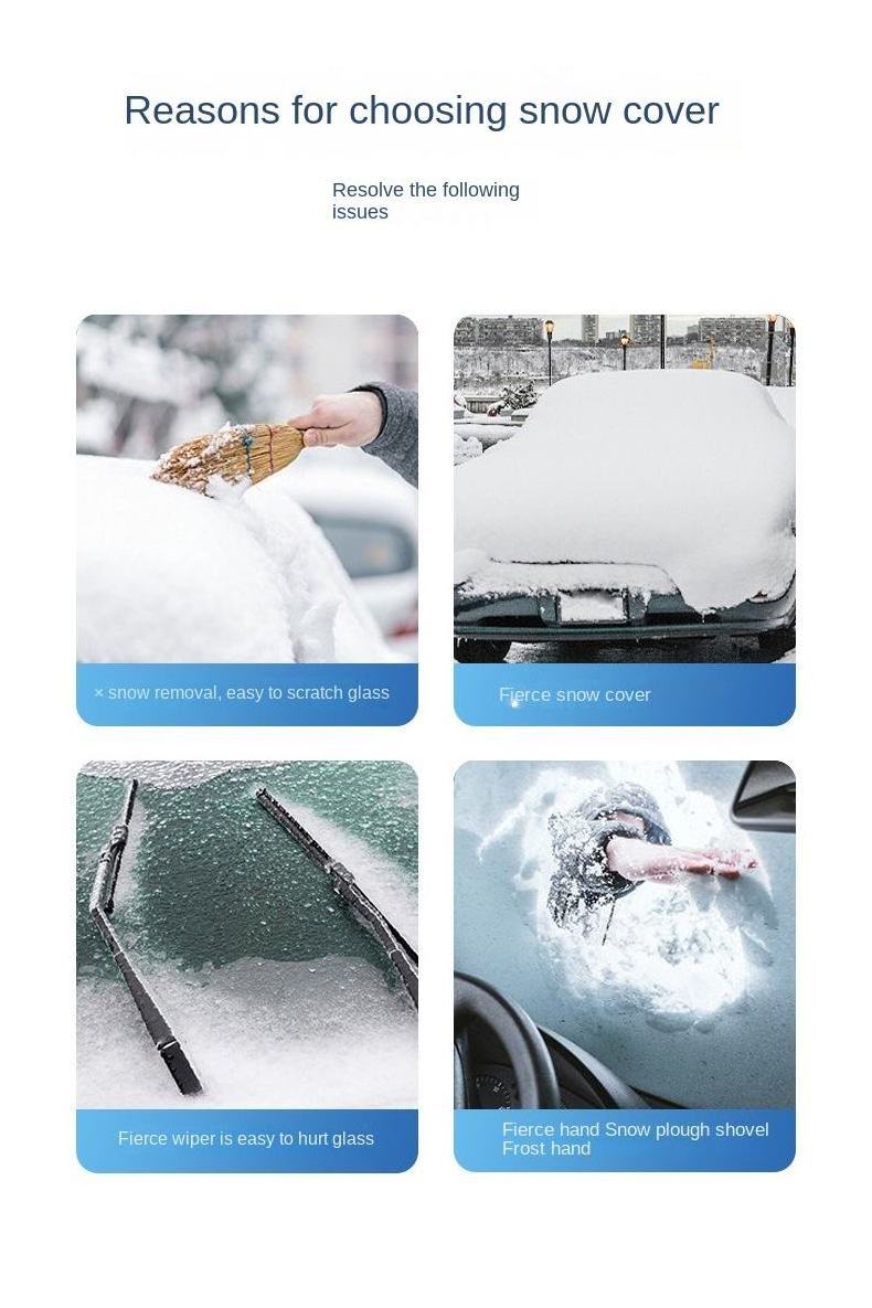 outdoor winter prevent anti hail water leakage universal magnetic ice removal anti-scratch car windshield snow cover