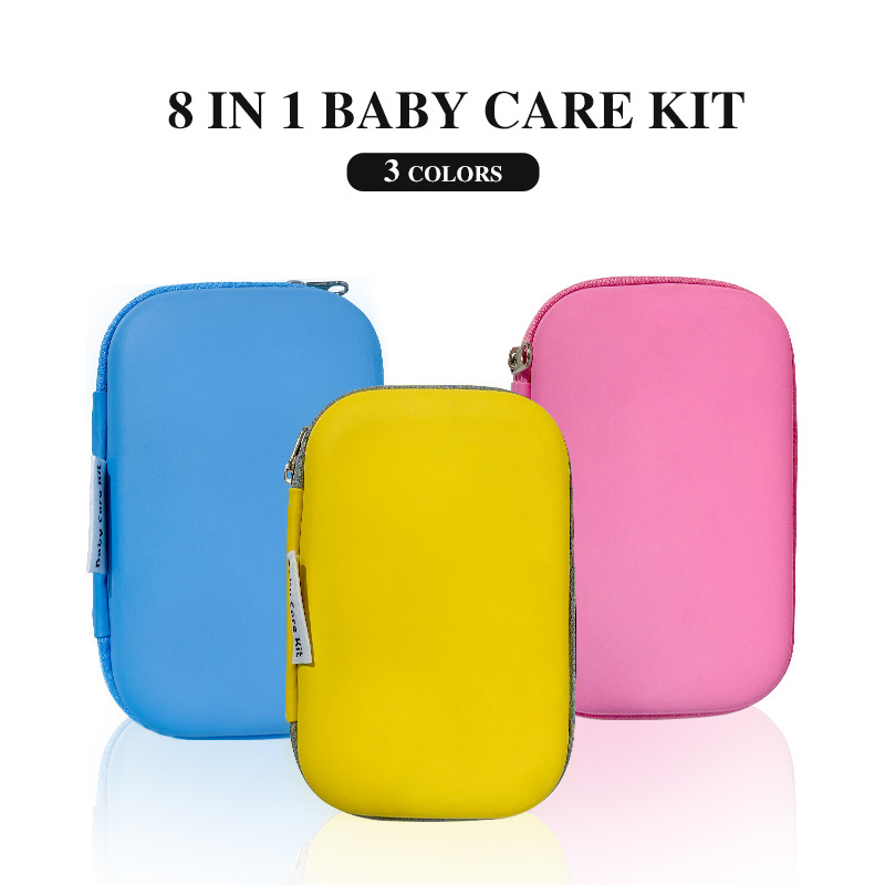 2023 Hot Sale 8pcs in 1 Newborn Baby Healthcare Kit Safety and Colorful Baby Grooming Kit