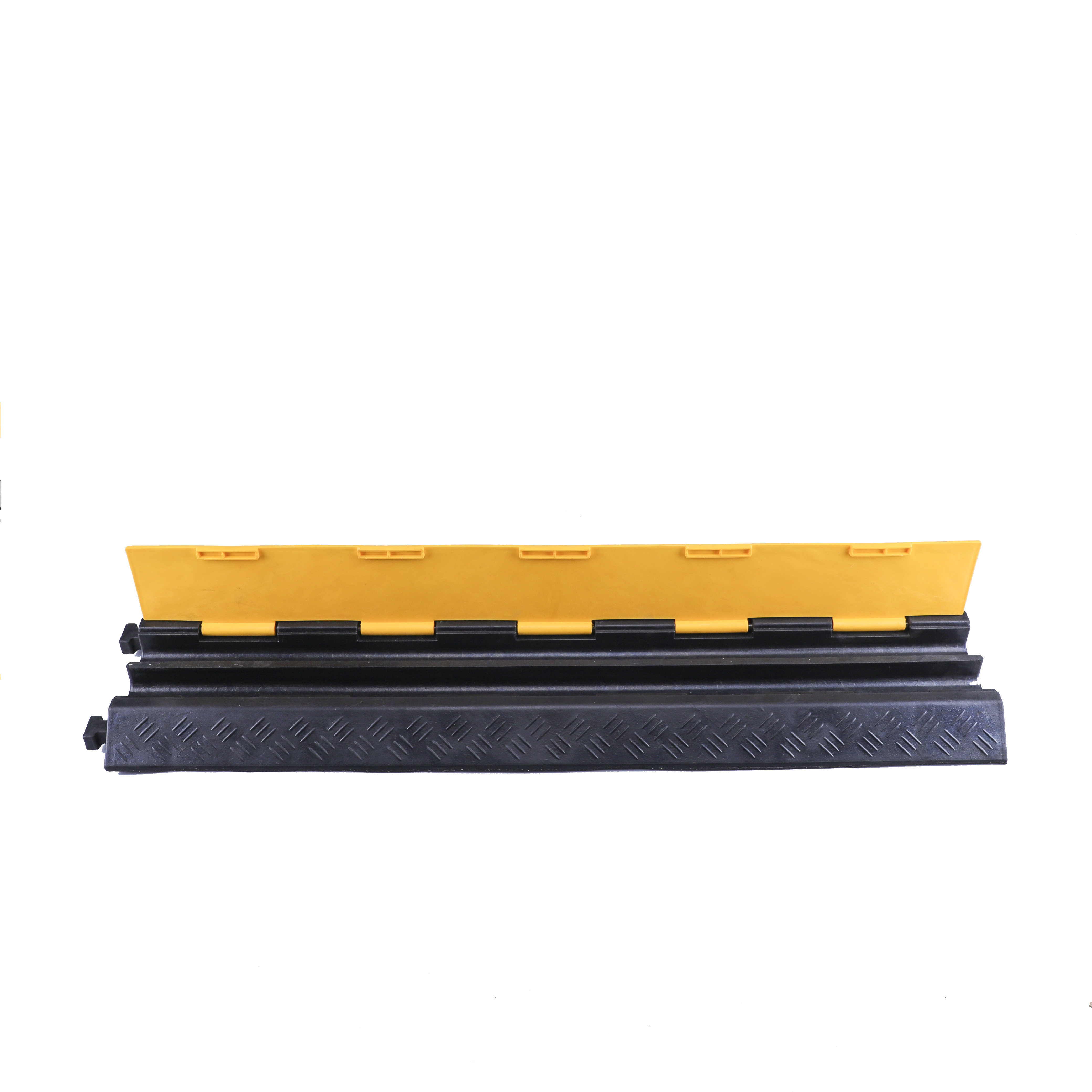 2-Channel Rubber Cable Bridge Ramp Protector Protective Traffic Speed Ramp Tray for Cable Guard and Speed Bumps