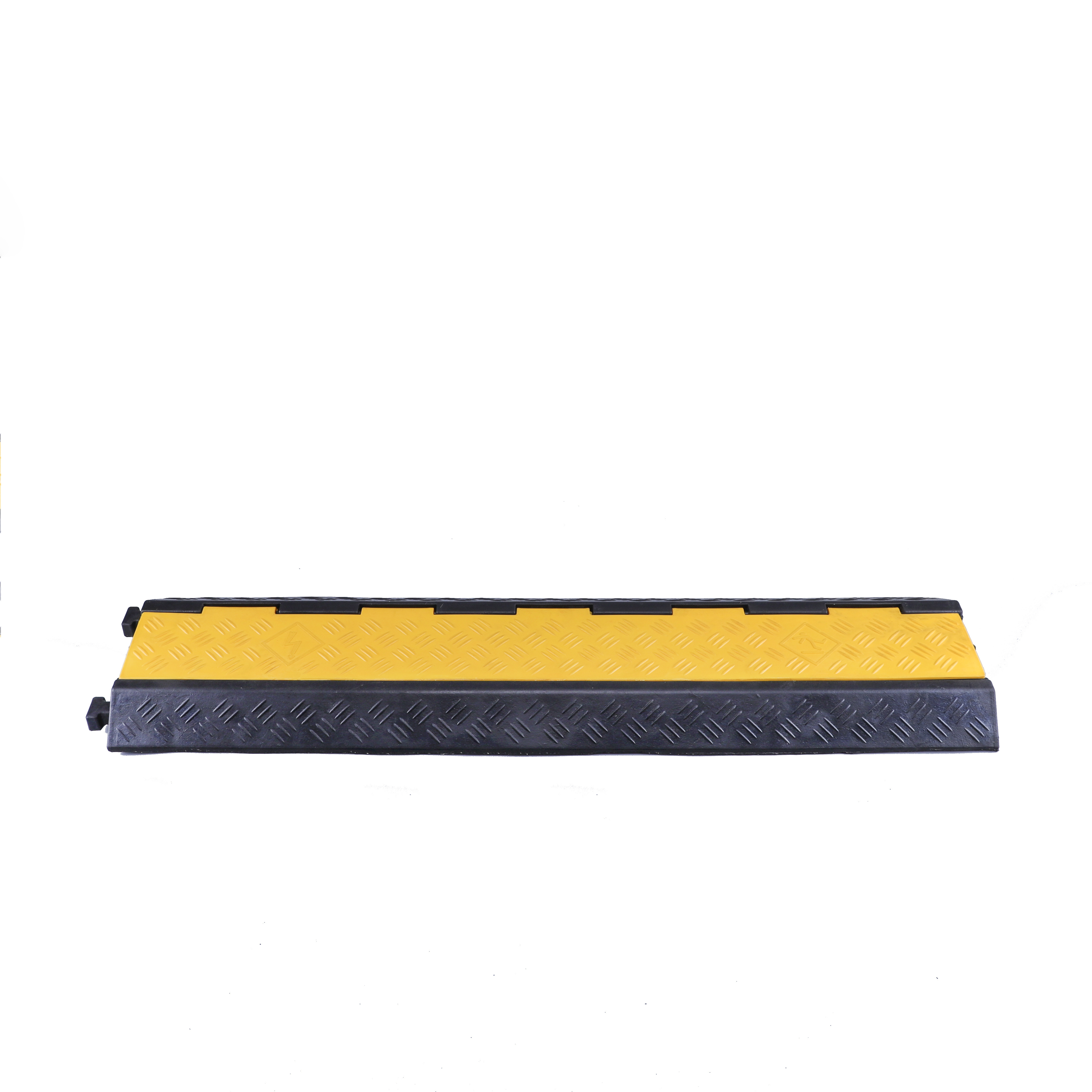 2-Channel Rubber Cable Bridge Ramp Protector Protective Traffic Speed Ramp Tray for Cable Guard and Speed Bumps