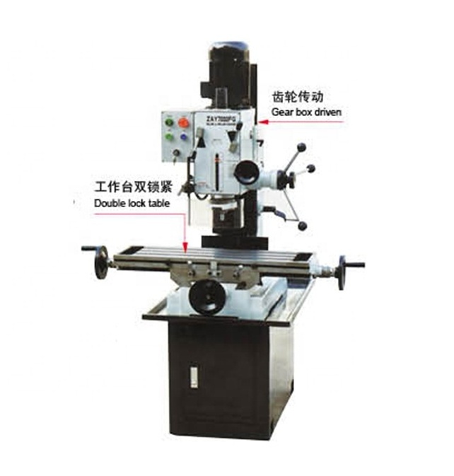 ZAY7032FG TTMC Dovetail Column Milling Machine with Gear Head, Bench Type Milling Drilling Machine for Sale