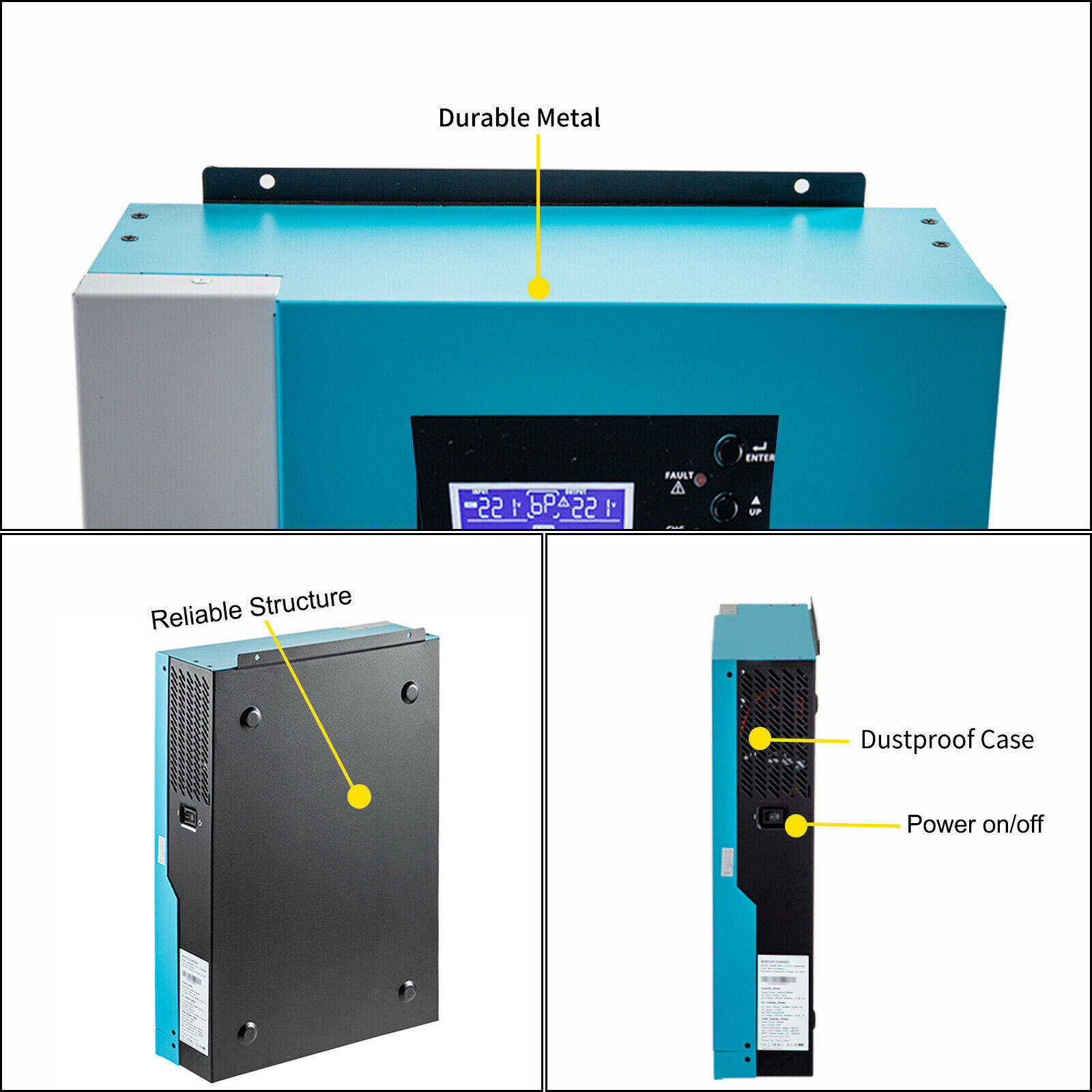 3Kw 5Kw 8Kw 10Kw Off On Grid Invertor 24V 48V Hybrid Solar Inverter Pure Sine Wave Solar Inverters With MPPT