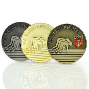 Promotional New Metal Souvenir Gold Feng Shui Euro Coins Wholesale Custom Tungsten Commemorative Coin