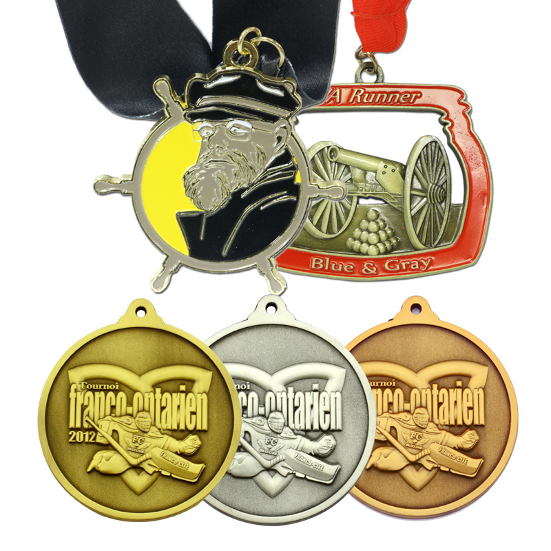 Wholesale St Benedict Colored Fiesta War Medal 3D With Insert Promotion Soviet Neck Ribbon Metal Medals Custom