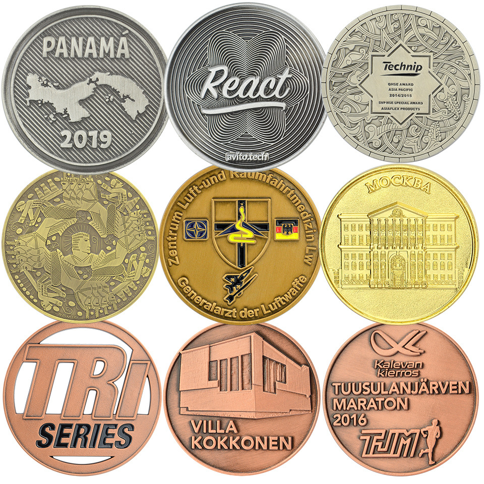 Manufacturer Personalised Custom logo 3D Zinc Alloy Brass Engraving Souvenir Enamel Coin Challenge Coins