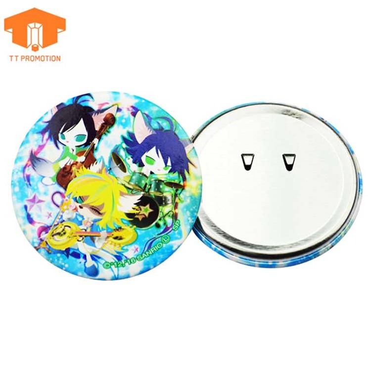 Design Blank Round Shoe Pattern Badge Bottle Opener Sublimation Metal Custom Pin Button