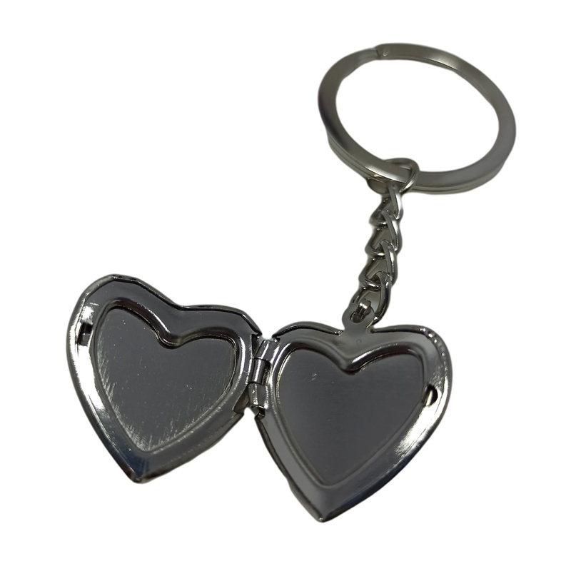 Wholesale Lock Rhinestone Rhinestone I Love You Keychains Sublimation Custom Heart Shaped Souvenir Metal Keychain Couple