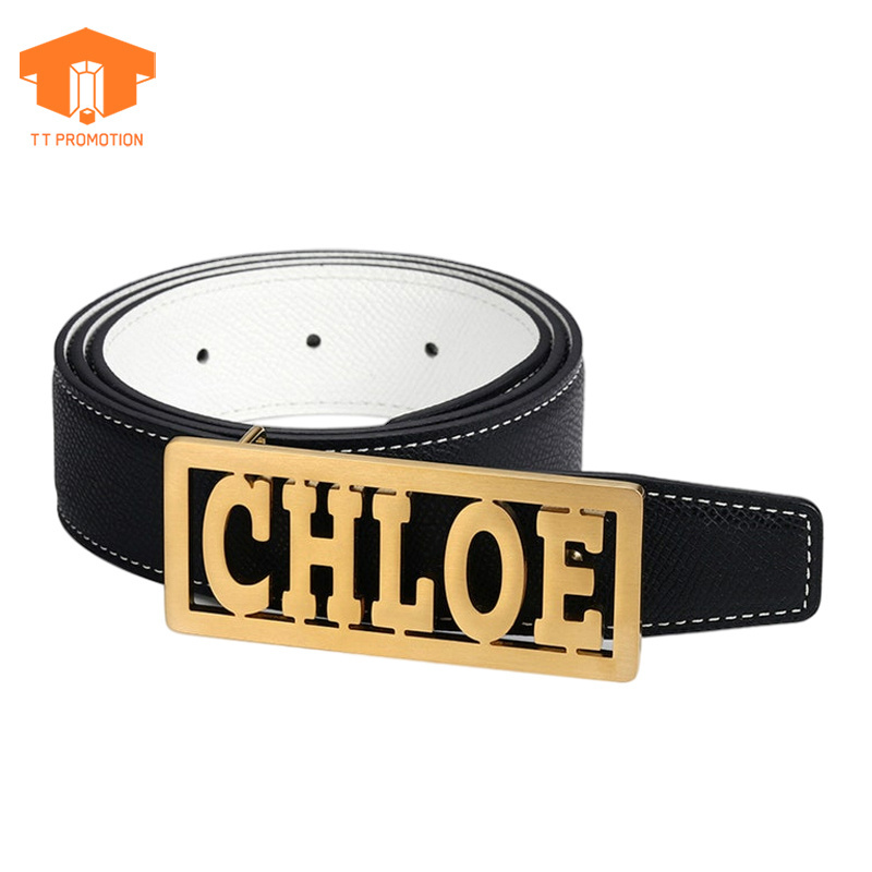 Personalized Letter Belt Buckle Custom Framed Name Initial Letter Stainless Steel Belt Buckle