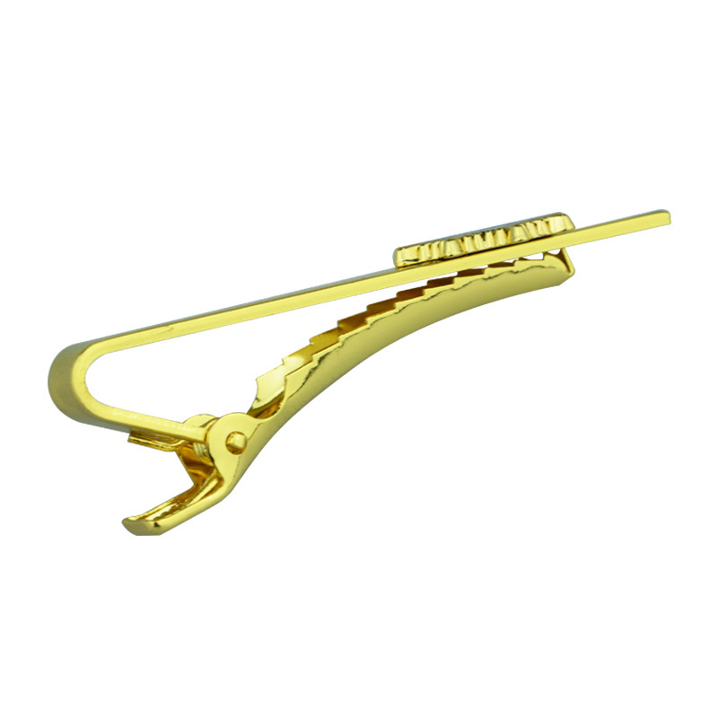 Unique Enamel Gold Plating Custom Tie Clip Manufacturers Tie Clips For Men With Custom Logo