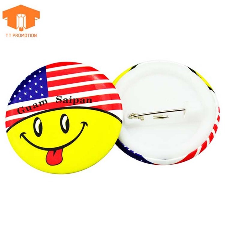 Design Blank Round Shoe Pattern Badge Bottle Opener Sublimation Metal Custom Pin Button