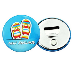 Design Blank Round Shoe Pattern Badge Bottle Opener Sublimation Metal Custom Pin Button