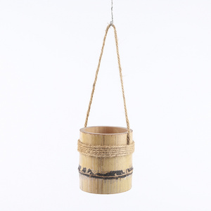 New Wooden Handicraft Ornaments Solid Bucket Pendant Decorative Wood Storage Home Decorations