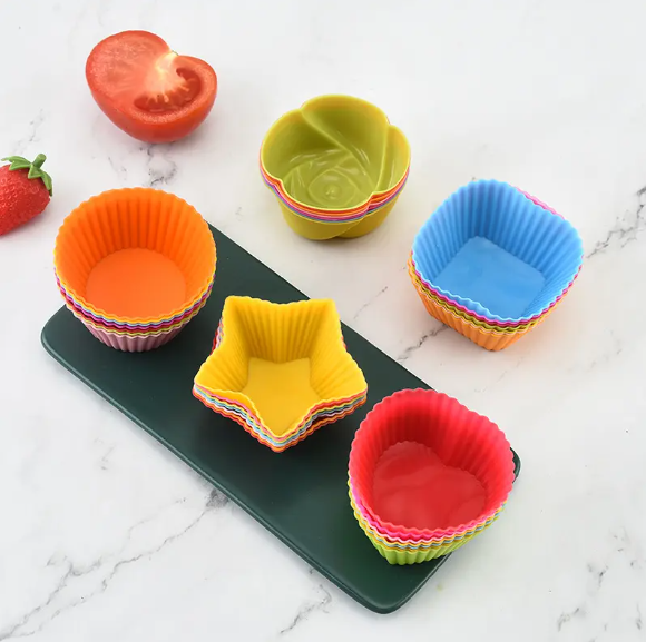 Hot Selling Reusable Silicone Muffin Baking Cups Heat Resistant Food Grade Silicone Cupcake Liners