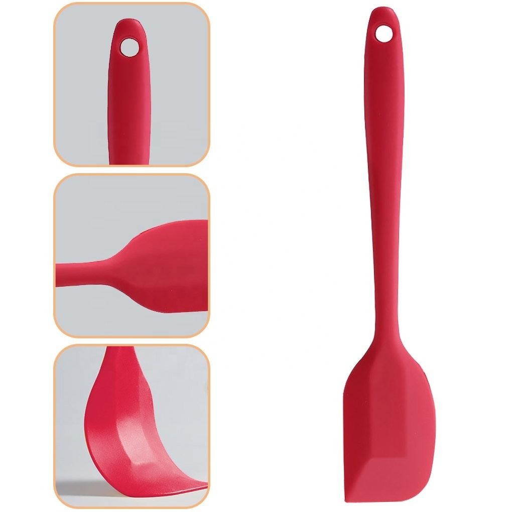 Non-stick Silicone Spatula Pastry Scraper Spatula Baking Tools Heat Resistant Food Grade Kitchen Silicone One Piece Multicolor