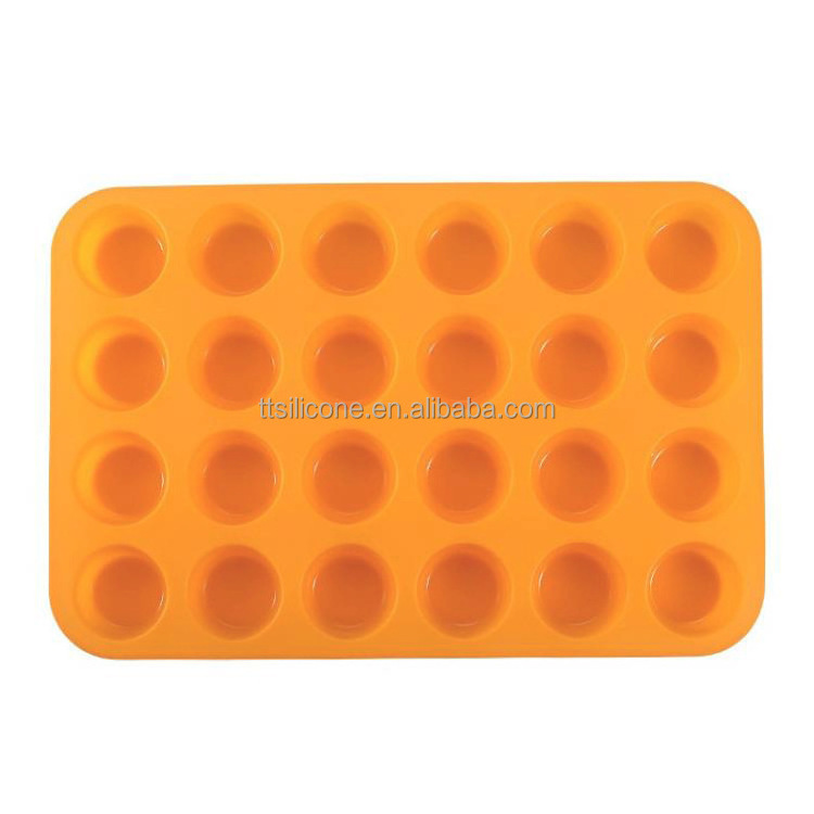 Silicone Moulds Baking Tools 24-link round muffin cups kitchen high temperature resistant baking pan cake moulds