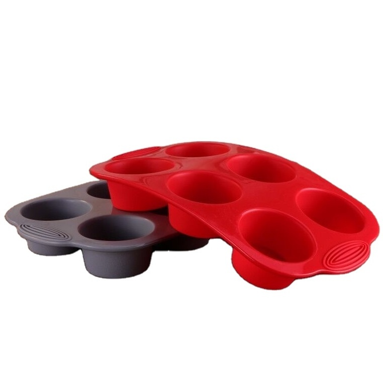 Kitchen Supplies Silicone Reusable Baking Mold Cupcake Mould Muffin Cups Cupcake Liners Silicone 6 Cupcake Moulds