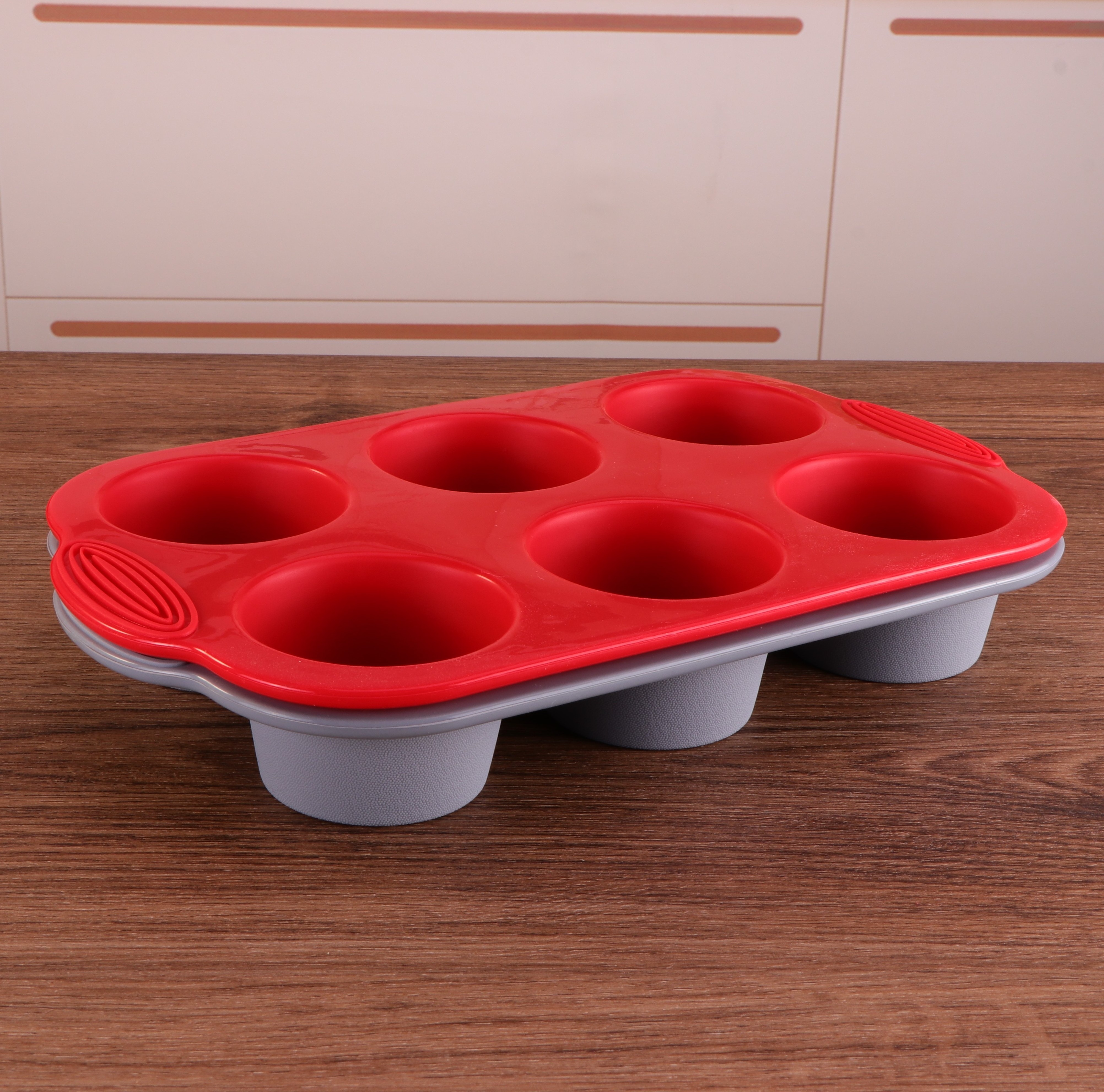 High quality Kitchen Supplies Silicone Reusable Baking Mold Cupcake Mould Muffin Cups Cupcake Liners Silicone 6 Cupcake Moulds