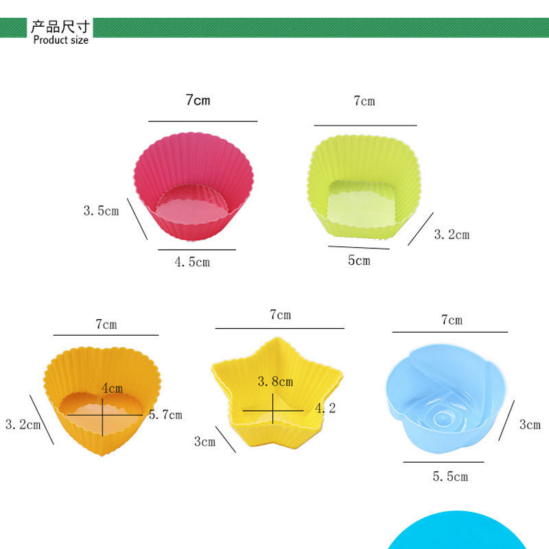 Hot Selling Reusable Silicone Muffin Baking Cups Heat Resistant Food Grade Silicone Cupcake Liners