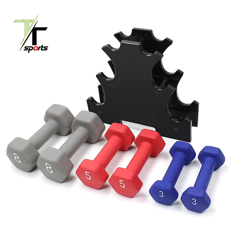 Home Gym Dumbbell Rack Stand 3 Tier Dumbbells Weights Handle Hand Weight Tower Dumbbell Bracket Free Weight Stand