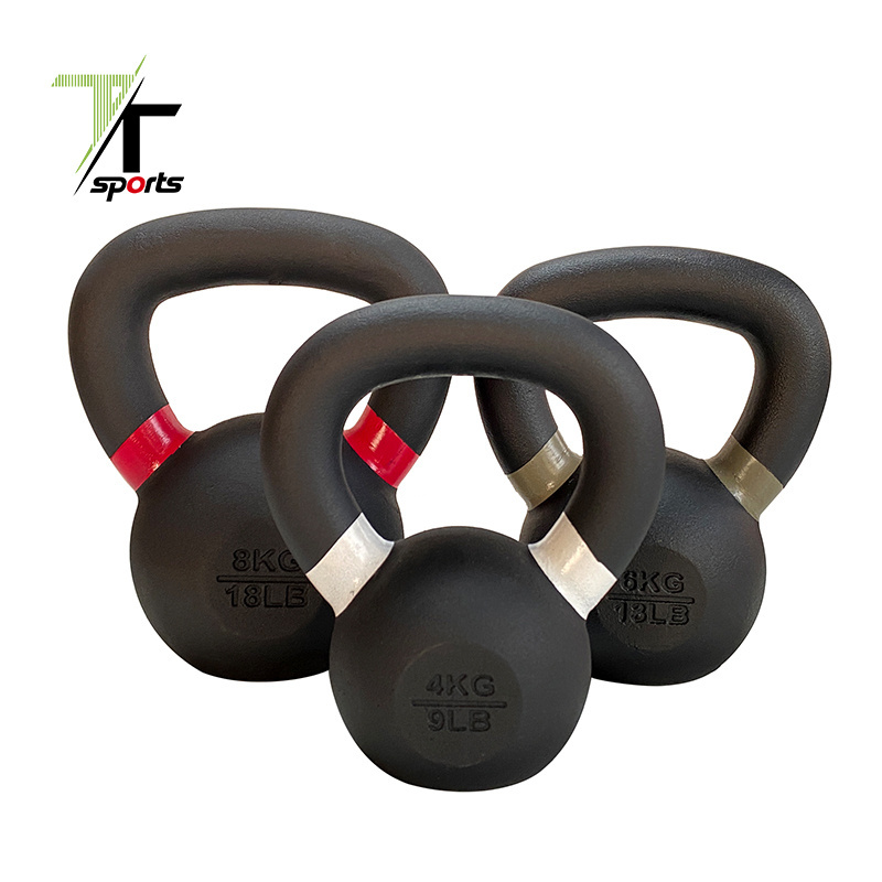 TTSPORTS 15kg 40 Lbs 8kg Personalizado Premium Ketlebell Kettelbell 14 Kg Kettle Bell Set Powder Coated Cast Iron Kettlebell