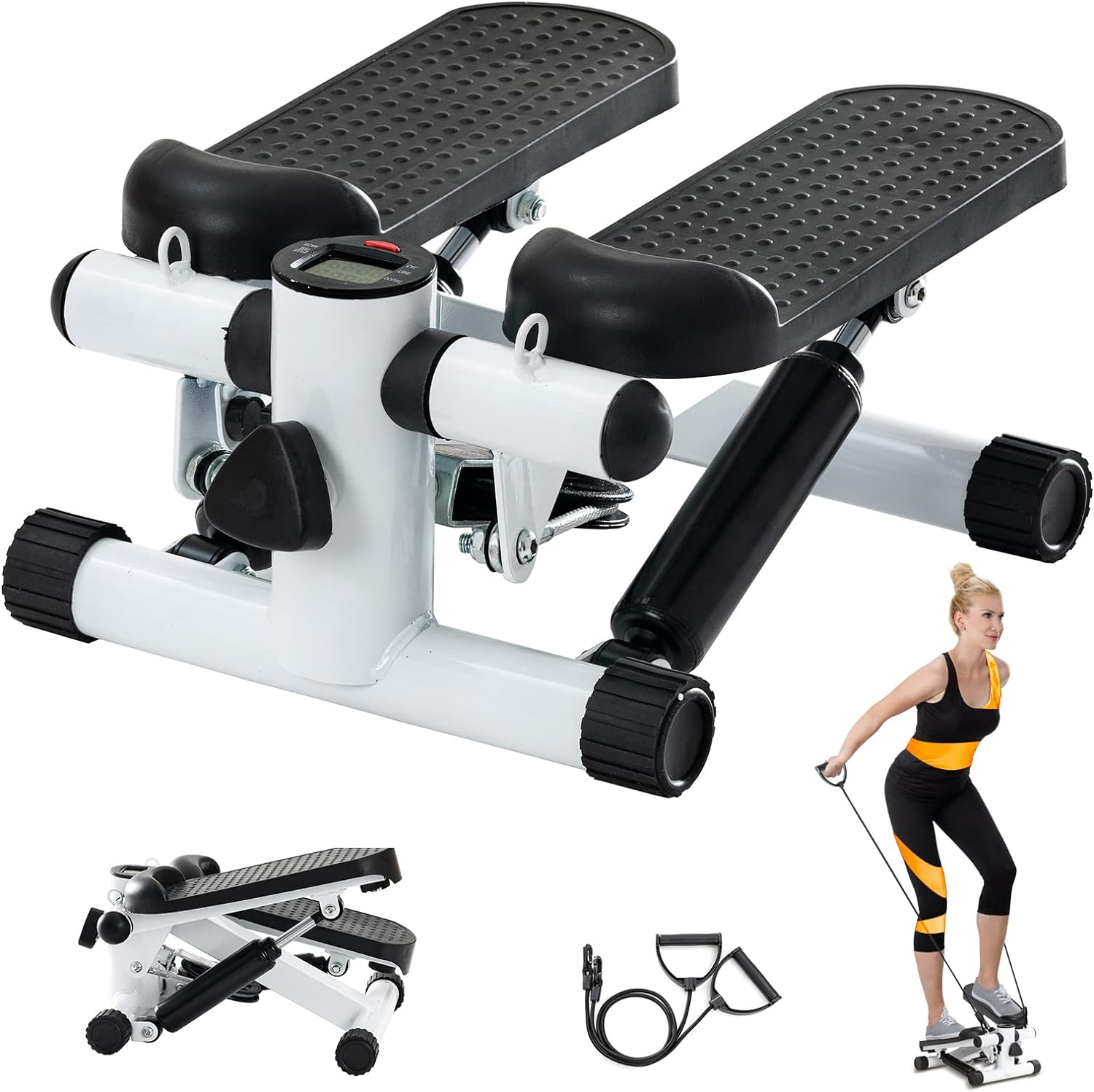 Home Indoor Gym Fitness Exercise Portable Mini Stair Stepper Aerobic Twist Stepper With Rope