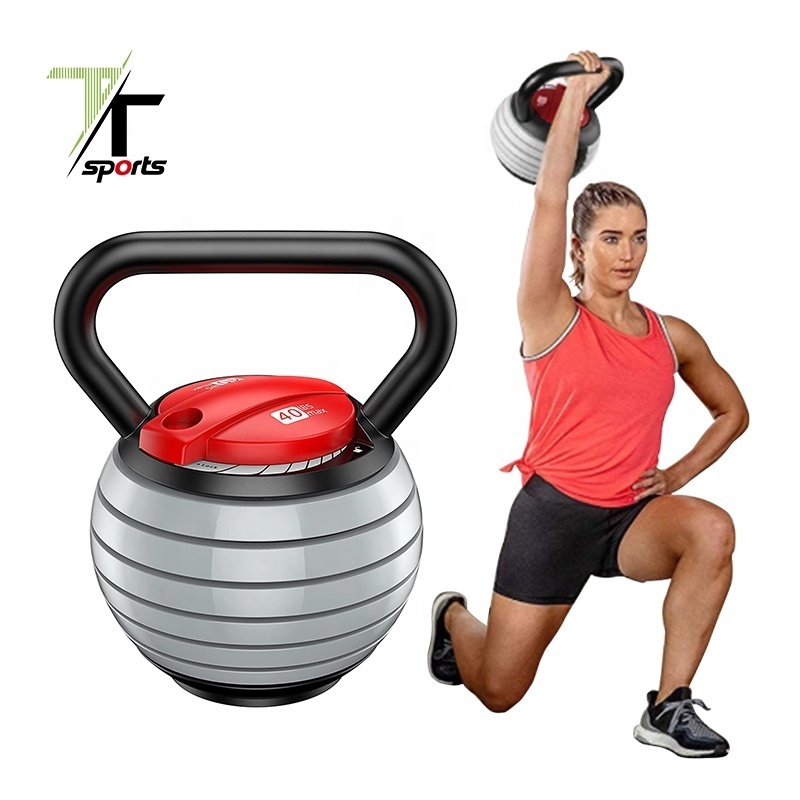 TTSPORTS Customized Color Weight 20 LB 40 LB Adjustable Cast Iron Kettlebell