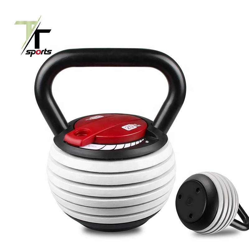 TTSPORTS Customized Color Weight 20 LB 40 LB Adjustable Cast Iron Kettlebell