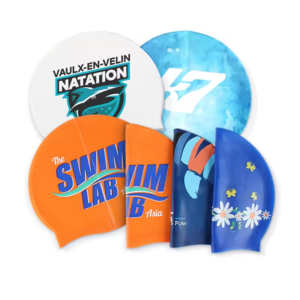 Adult flag swim cap helmet silicone swim cap custom logo sport arena swimming caps