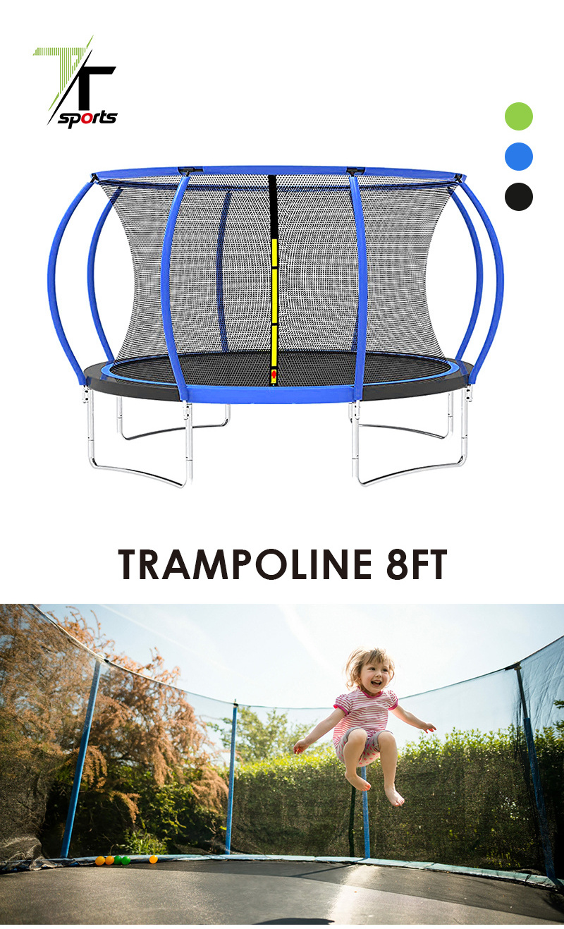 High Quality Outdoor Garden Gymnastic Fitness Bungee Trampoline With  Enclosure Safe Net