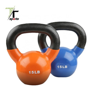 Wholesale Commercial Gym Weight Lifting Colored 6kg 16kg 10LB 15LB 20LB 25LB 30LB Steel Handle Kettlebells