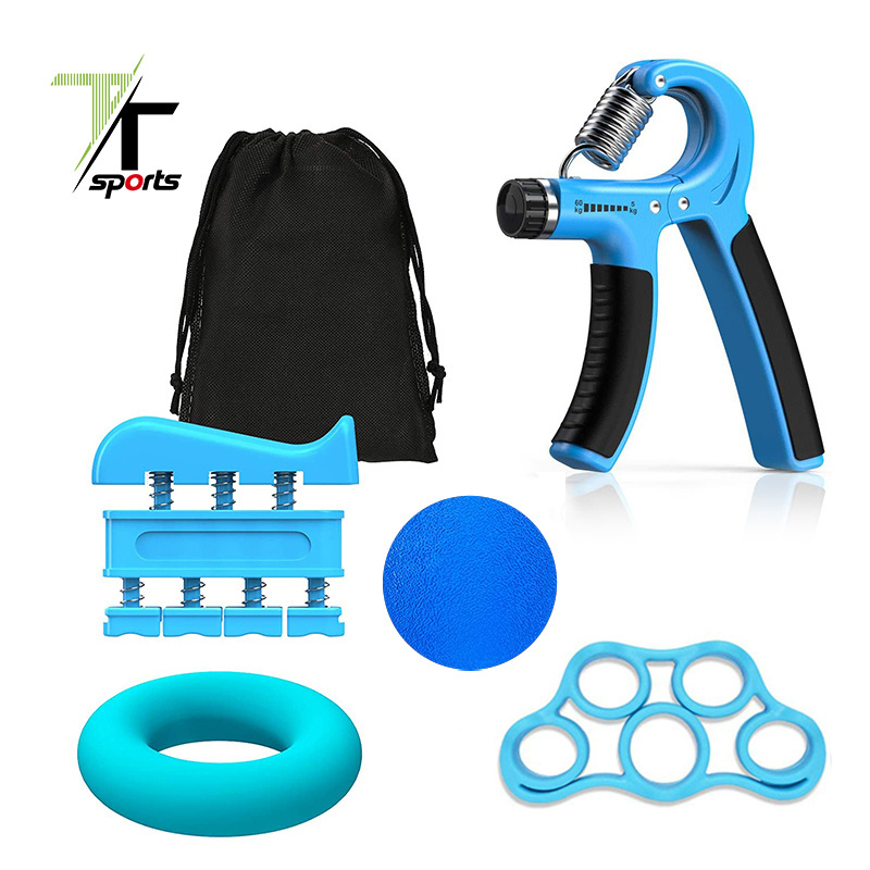 Hand Grip Strengthener Workout Kit With Resistance Hand Gripper Finger Exerciser Finger Stretcher Grip Ring & Ball