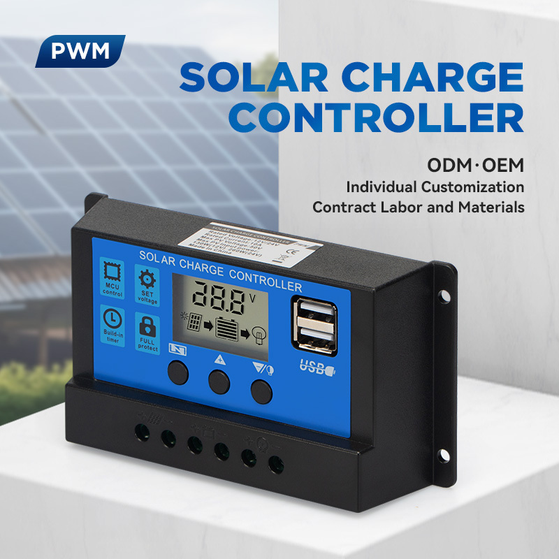 10A 12V/24V PWM Solar charge controller with lcd screen solar power system 12V solar kit