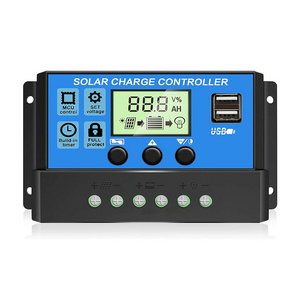 10A 12V/24V PWM Solar charge controller with lcd screen solar power system 12V solar kit