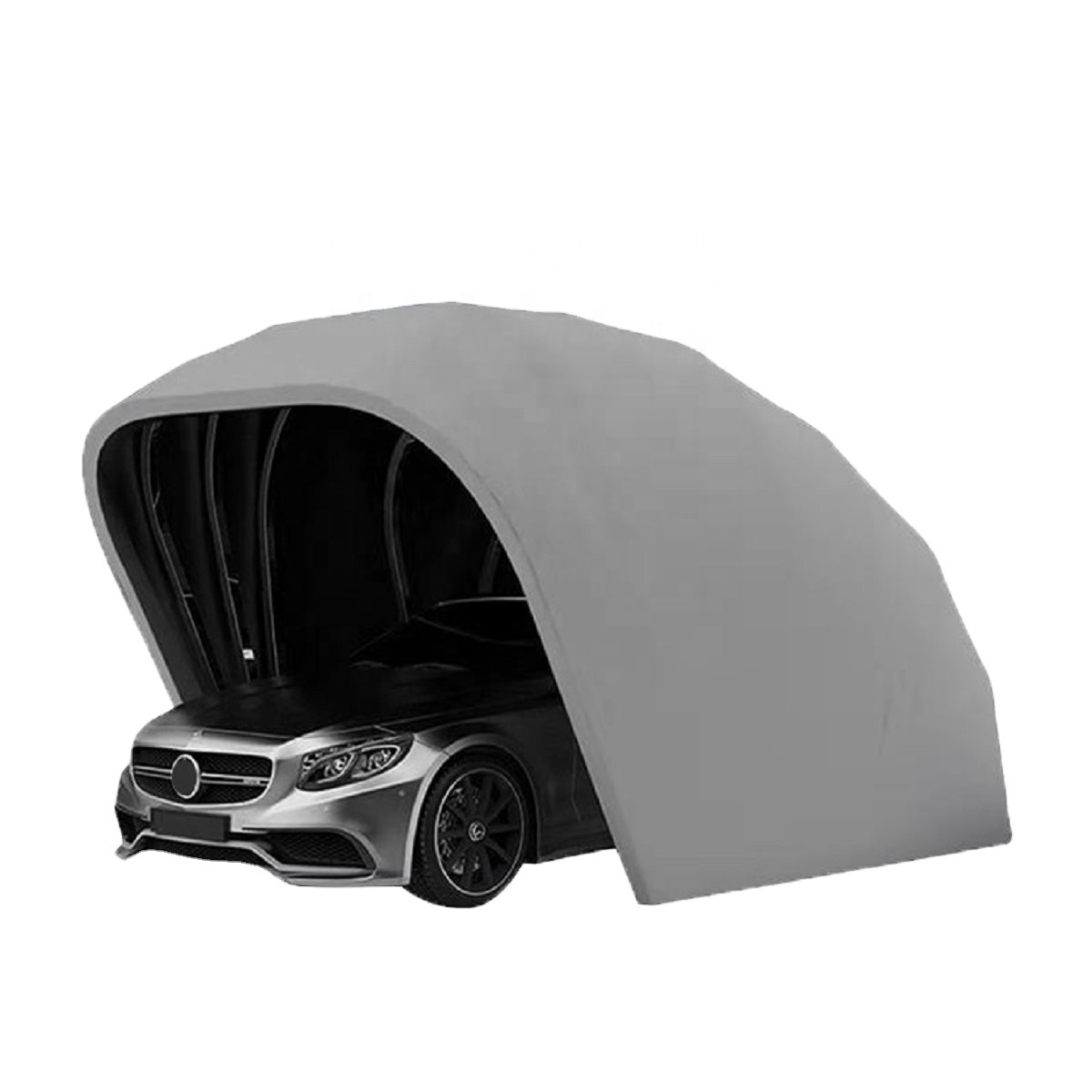 Foldable Car Canopy Folding and Portable Car Parking Cover Tent Driveway Wash Canopies Shade for Cars with Solar Adding Choice