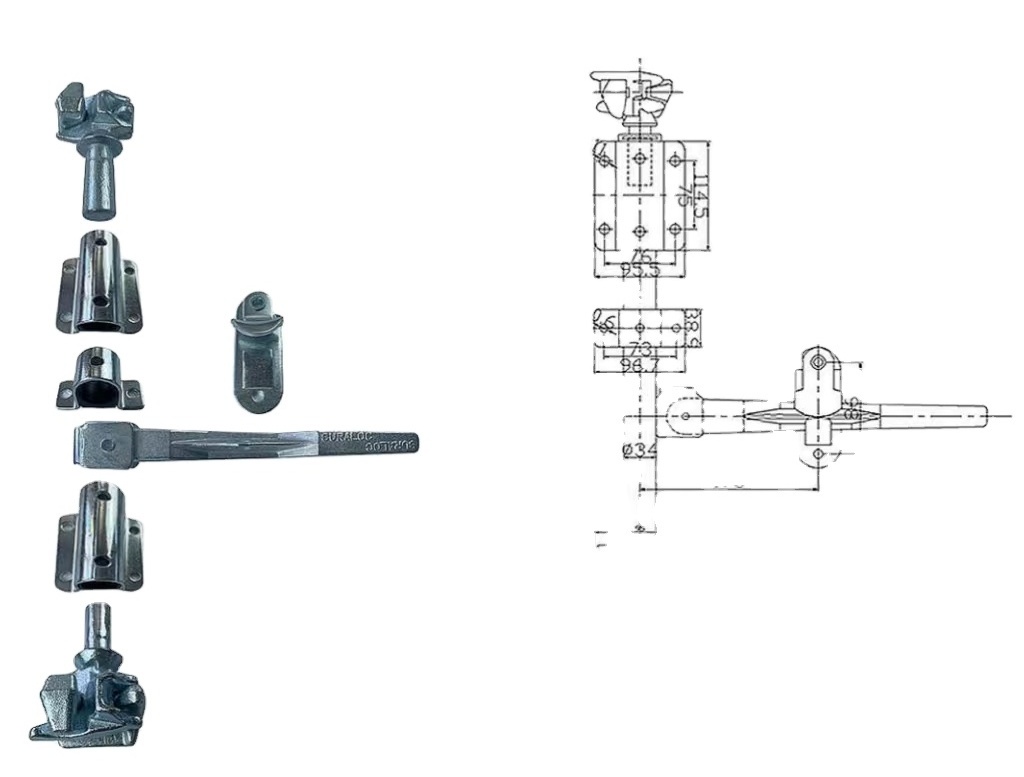 Cargo Container Parts Shipping Truck Trailer Door Lock Set Trailer Door Locking Assembly Shipping container door parts