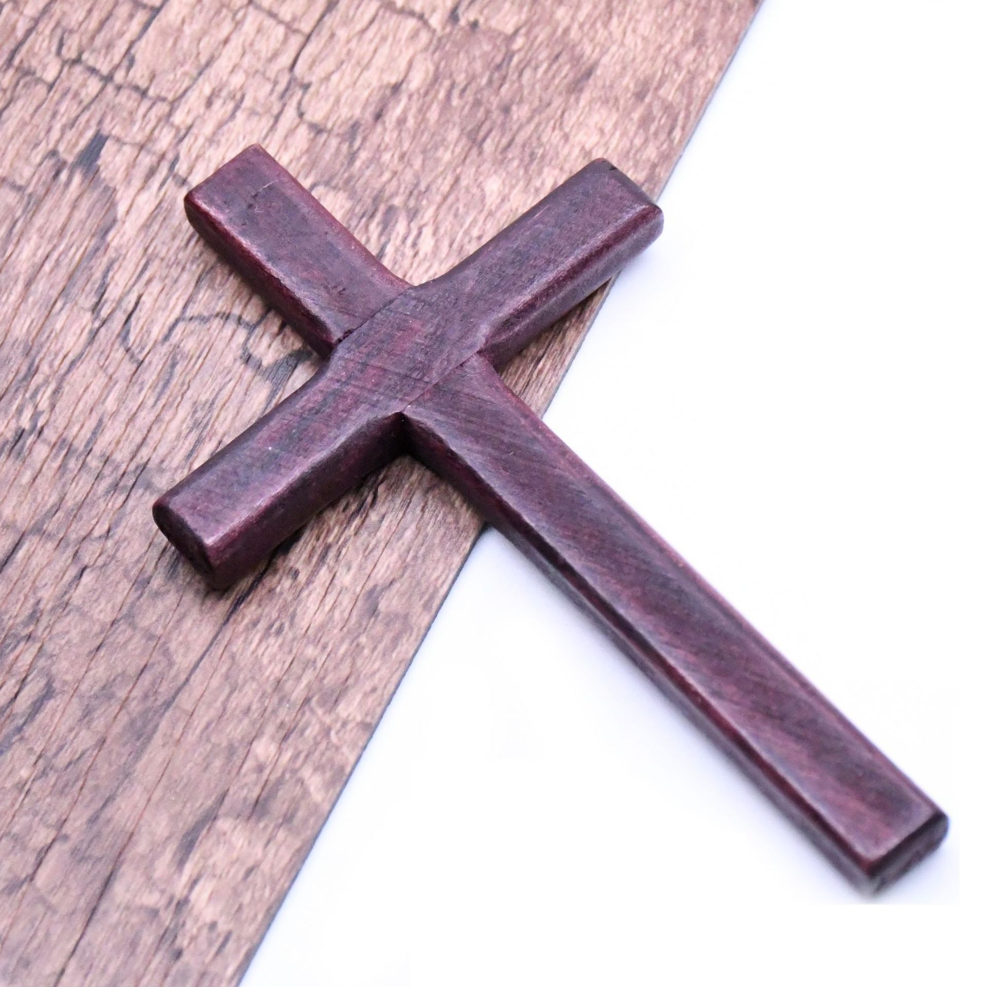 3 colors Handmade Wooden Cross Prayer Hand held Cross Pendant Cross