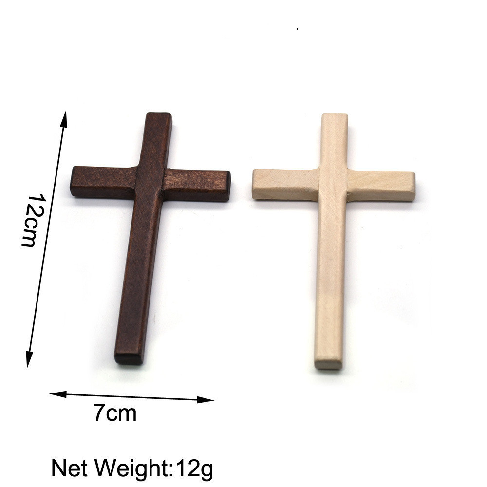 3 colors Handmade Wooden Cross Prayer Hand held Cross Pendant Cross