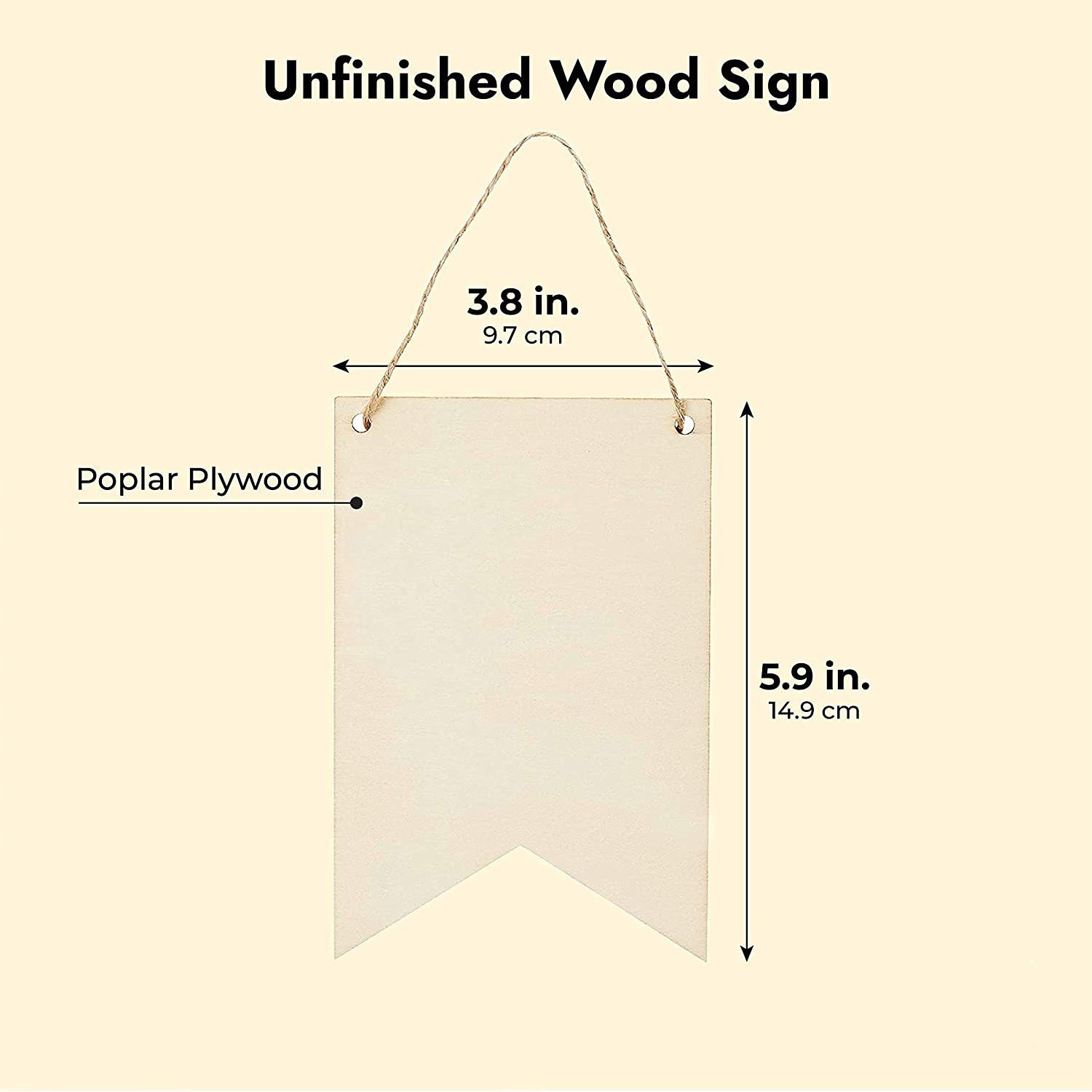 Wholesale wooden blank pendant wooden door sign message board