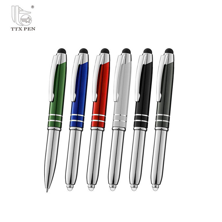 TTX Promotion Wholesale Set Gift Metal Pen Customized Led Laser Light Up Ballpoint Pen With Gift Box