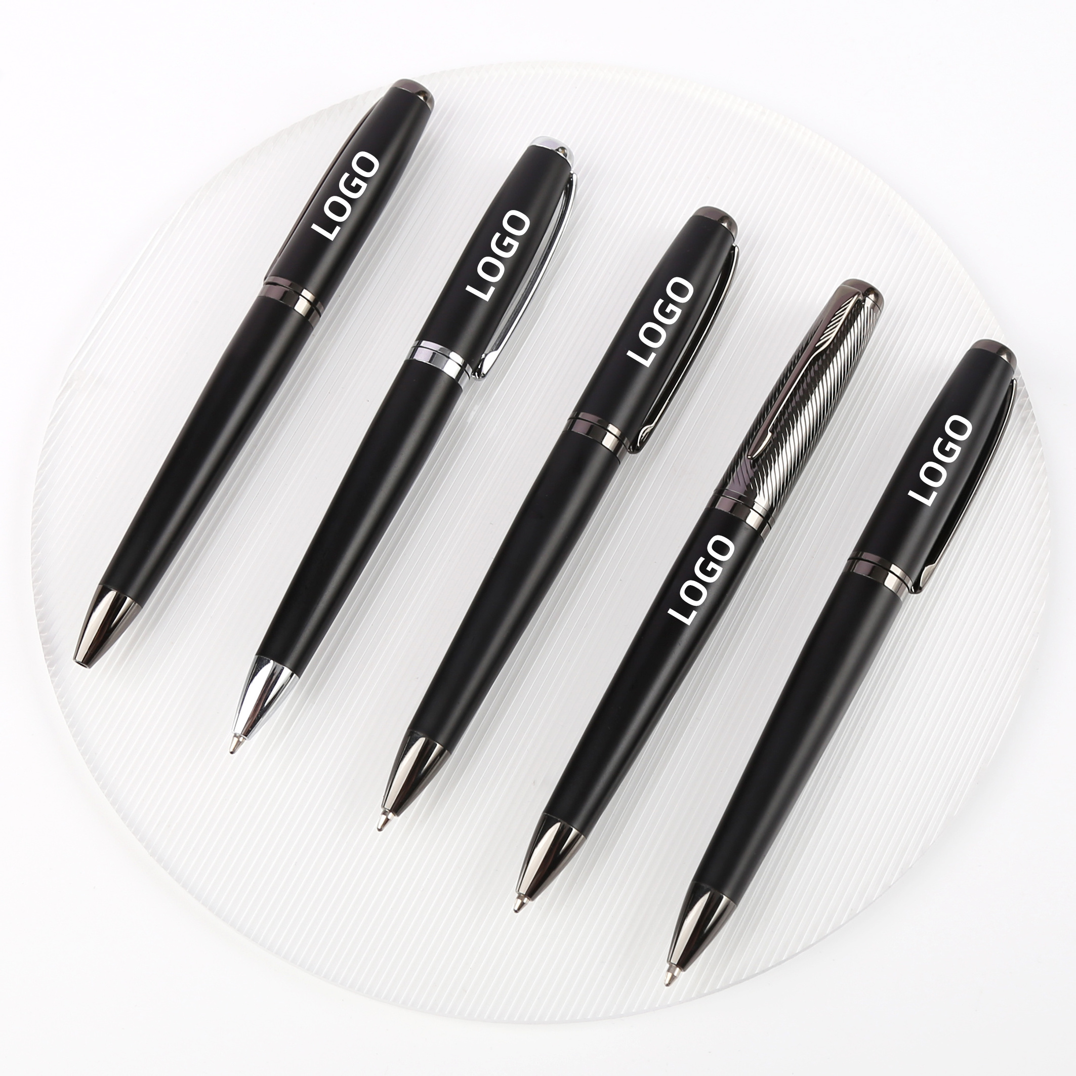 TTX Twist Sliver Stainless Steel Metal Ball Point Pen For Customize Logo Wholesale Pen For Gift