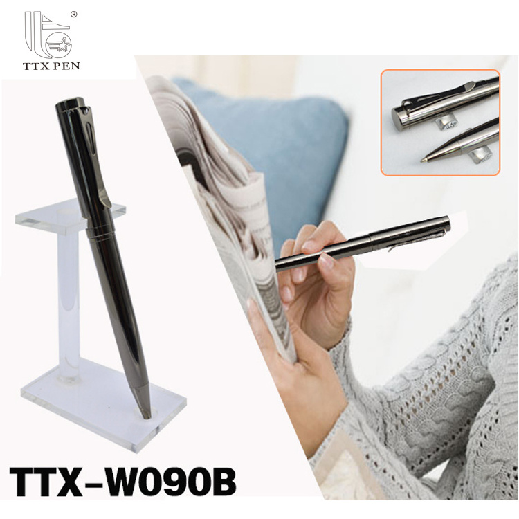 TTX Hot Selling Promotion Gun Black Metal Ballpoint Pen With Logo Engraved Pen