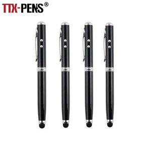 TTX Capacitive Touch Screen Pen With Stylus Screen Metal Led Light Laser Pen For Smartphone