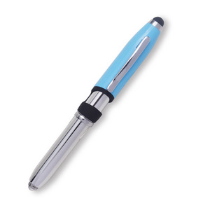 Custom Logo Imprint Multi-functional LED light ballpoint pen with stylus