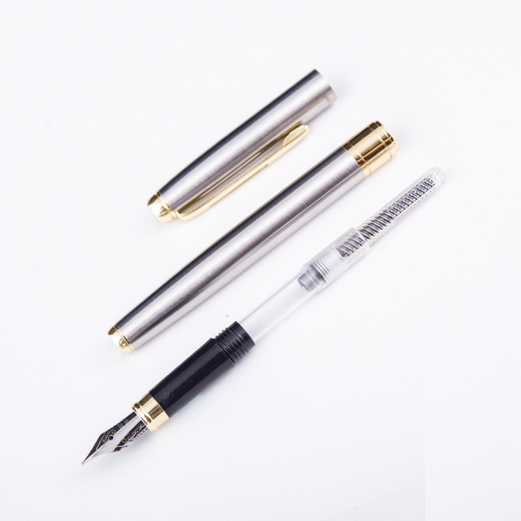 TTX Luxury Black Ink Pens Fountain Cartridge Logo Vintage Stationery Gift Promotional Fountain Pens