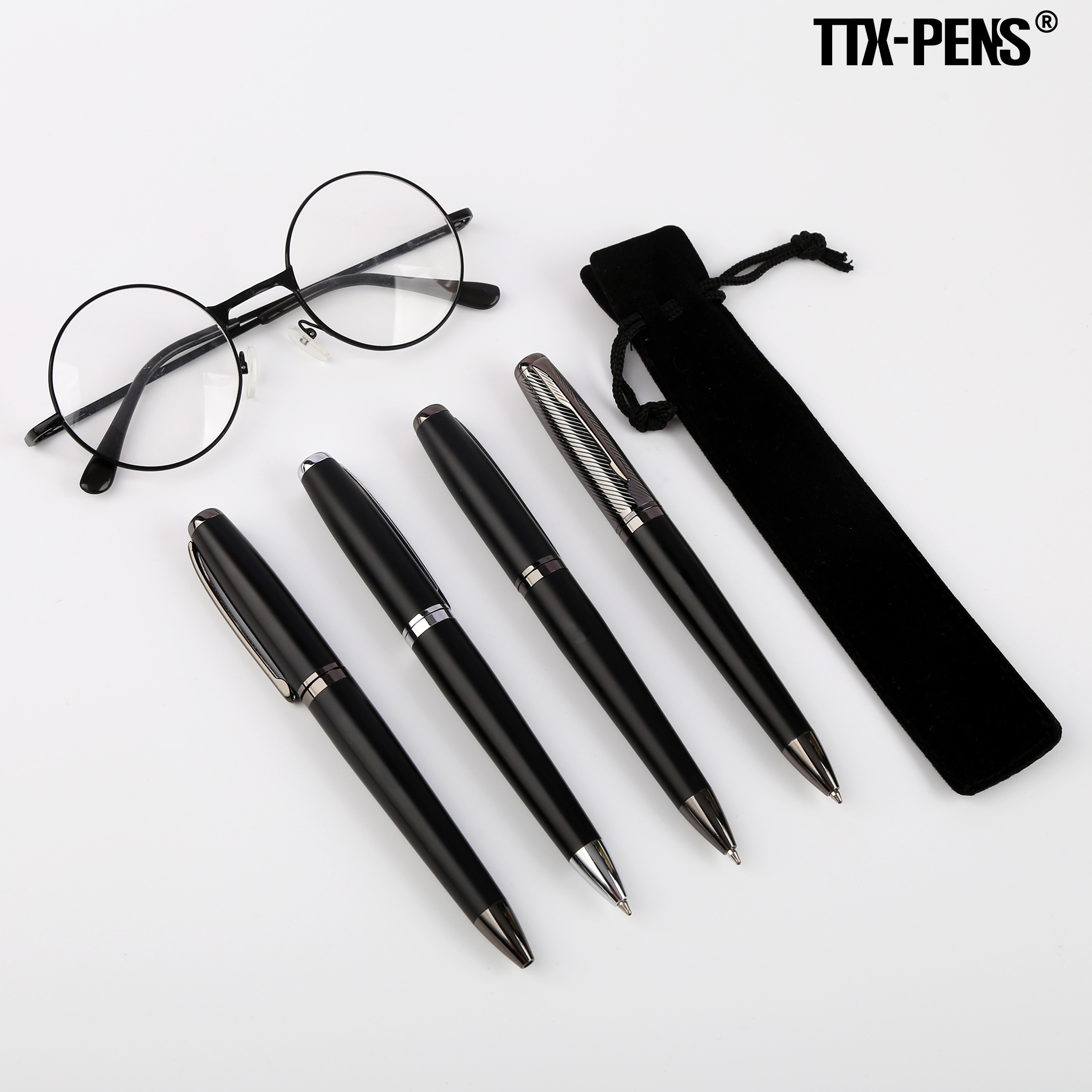 TTX Twist Sliver Stainless Steel Metal Ball Point Pen For Customize Logo Wholesale Pen For Gift