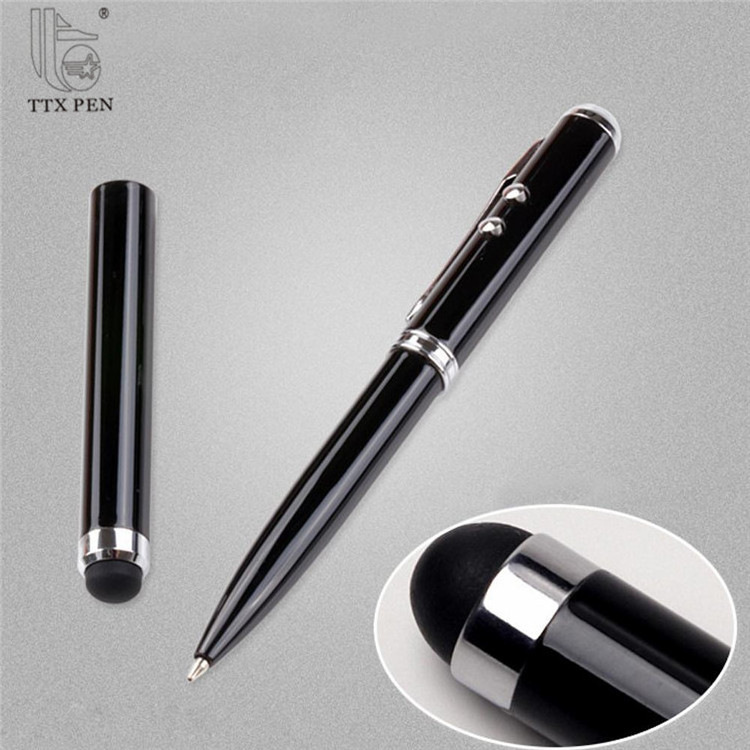 TTX Capacitive Touch Screen Pen With Stylus Screen Metal Led Light Laser Pen For Smartphone